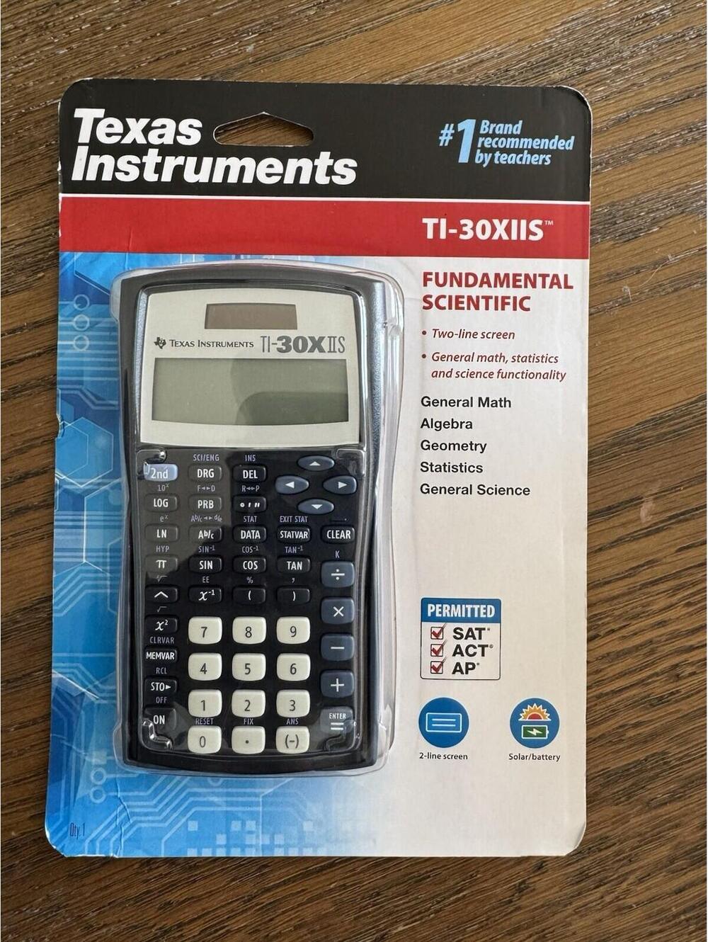 Texas Instruments TI-30X IIS Two-Line Scientific Calculator - Blue